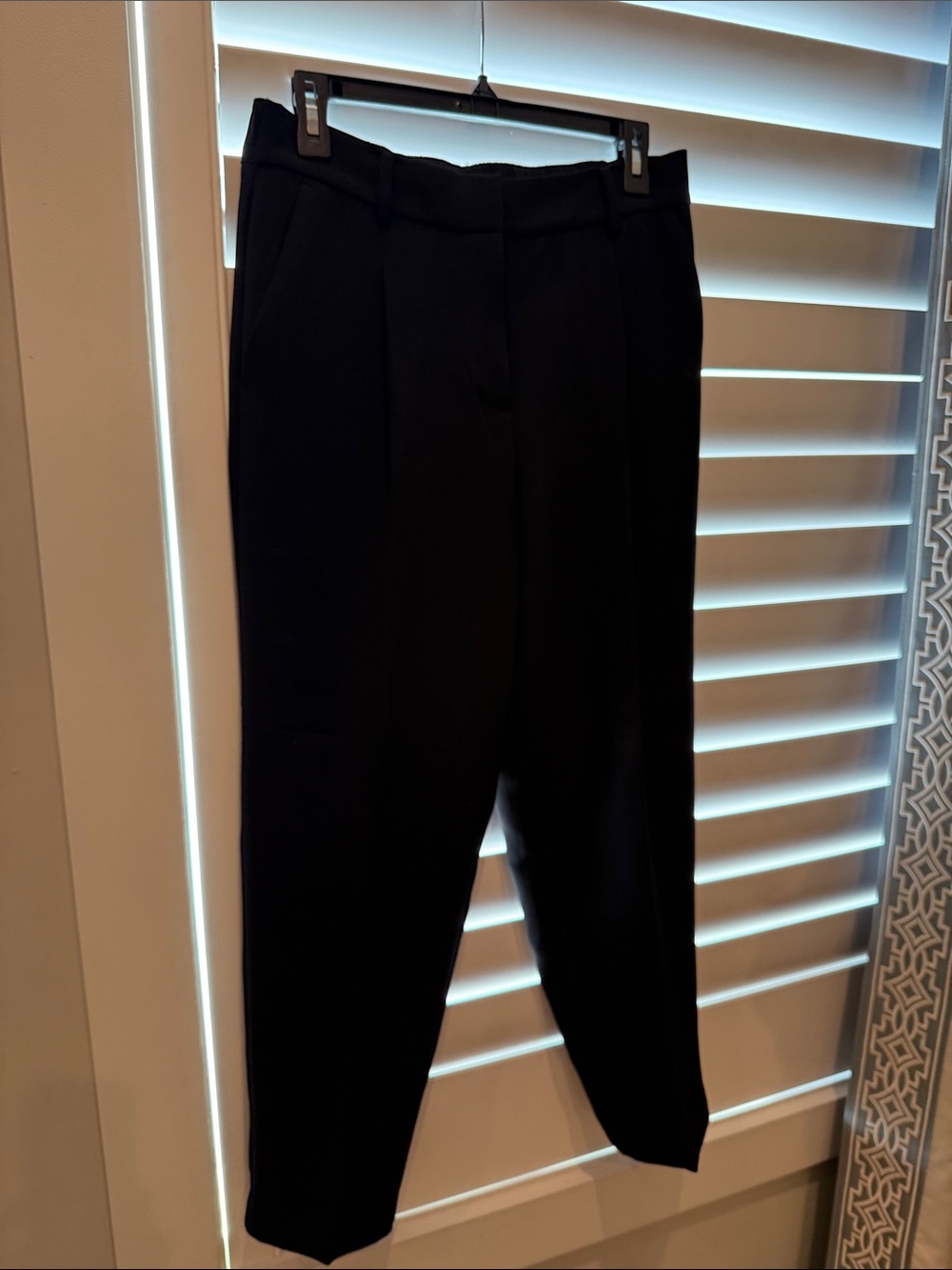 LOFT Black High-Waist Tailored Trousers
